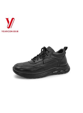 意尔康潮牌真皮厚底鞋2026新款春季男鞋5734AM59483M系带休闲鞋