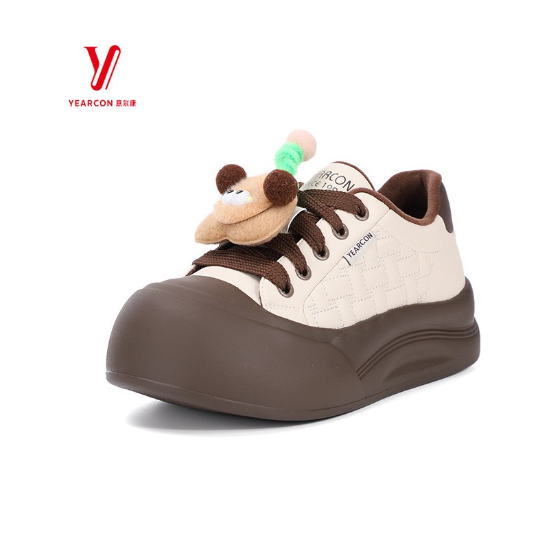 意尔康女鞋2025冬季棉鞋拼色5771AD14174M休闲加绒厚底时尚新款年