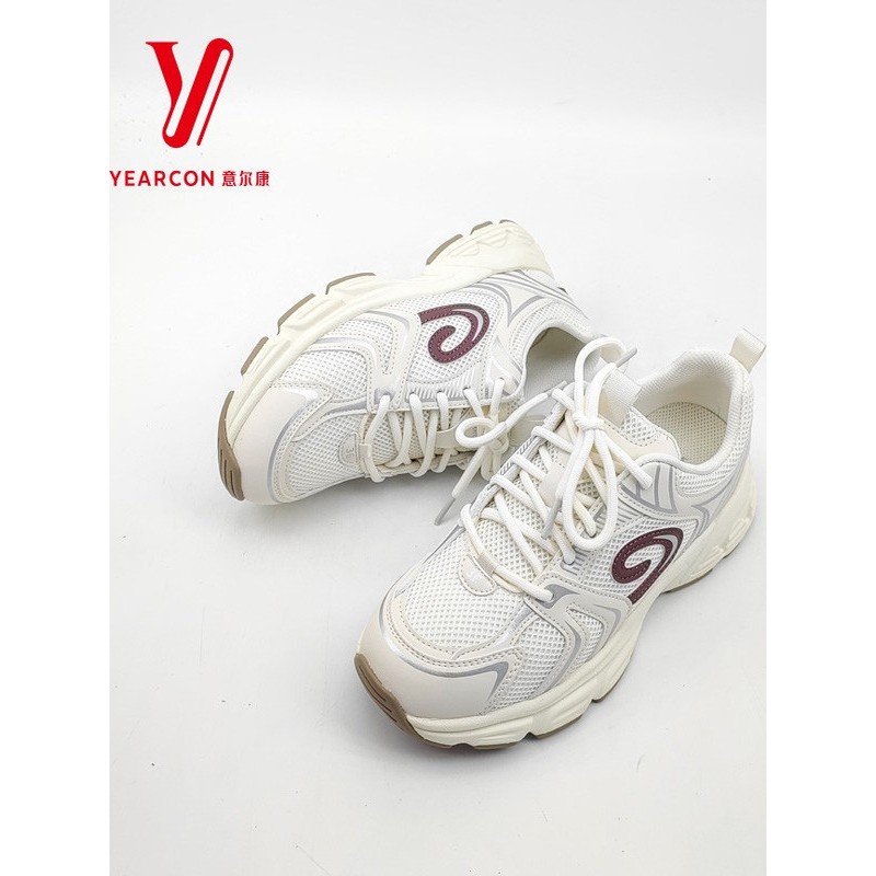 意尔康新款秋季2025百搭小白鞋透气5681AD14308U网面休闲鞋女鞋