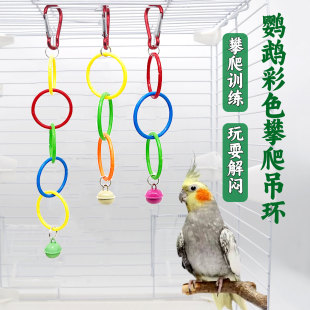 鹦鹉玩具攀爬吊环虎皮牡丹玄凤益智啃咬玩耍解闷自嗨鸟笼配件大全