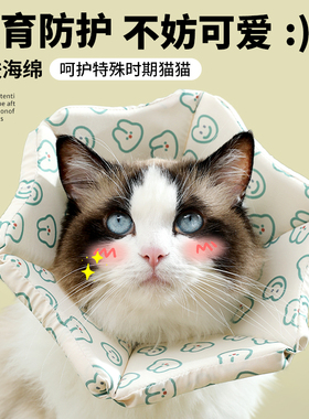 猫咪伊丽莎白圈防舔专用绝育驱虫猫项圈防水加厚猫用脖围猫圈头套