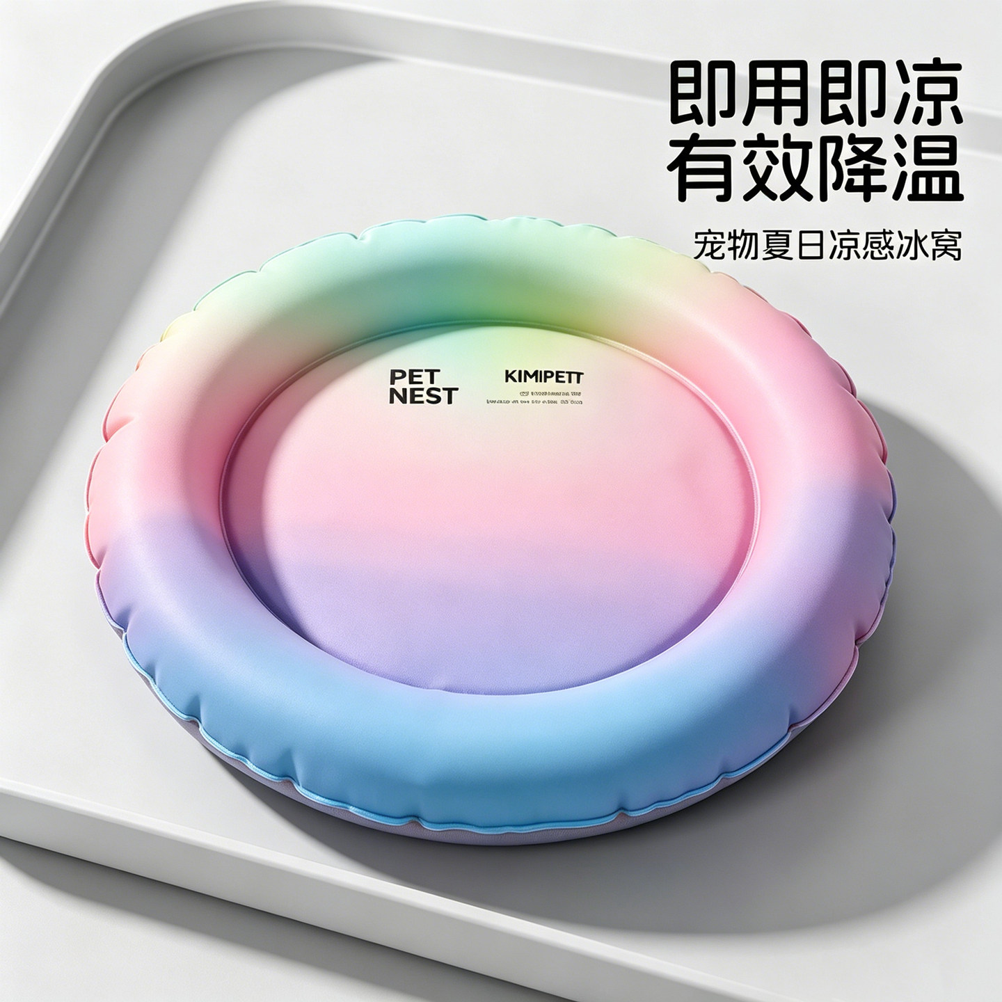 夏季猫咪圆形冰垫凉感猫咪垫子降温用猫圆形冰窝夏日猫窝宠物冰垫