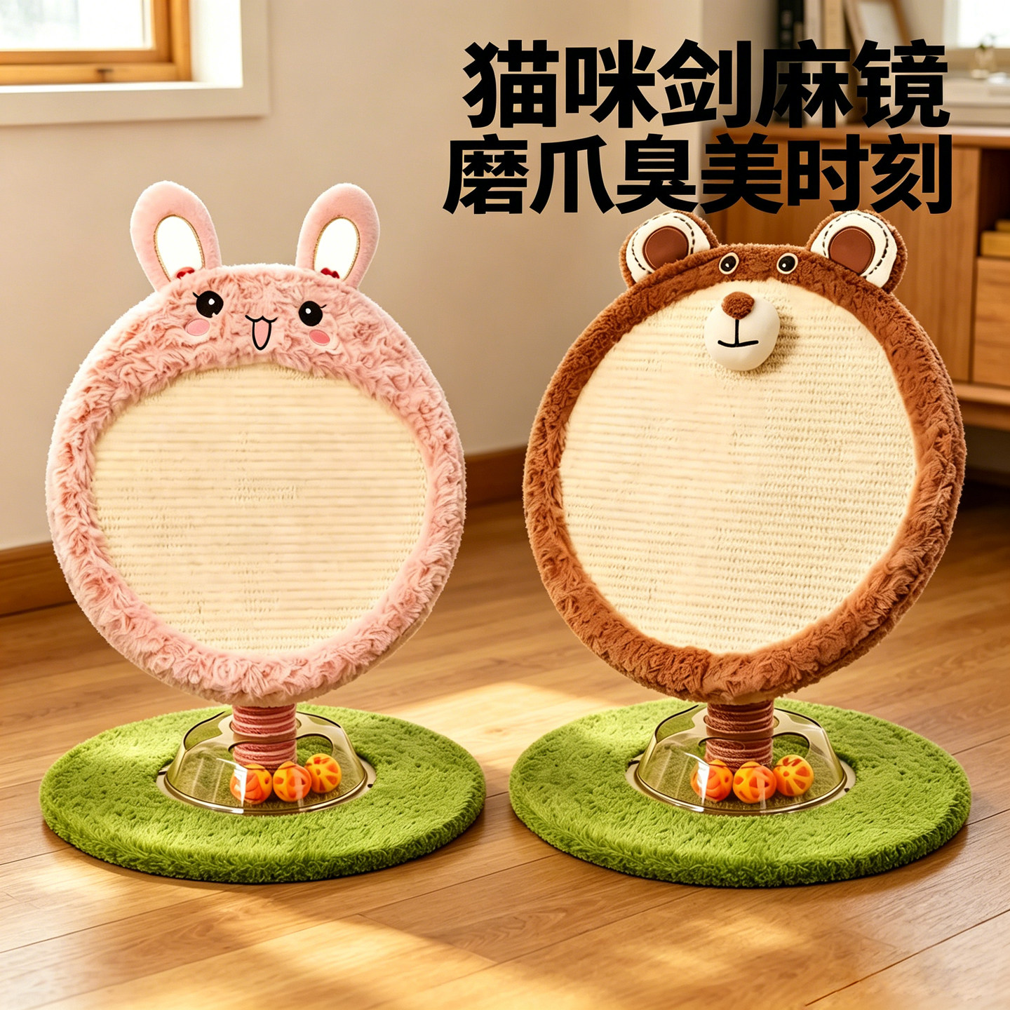 立式剑麻猫抓板猫咪魔镜猫抓板
