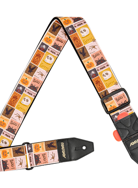 AMUMU吉他背带通用民谣吉他电吉他贝斯肩带舒适耐用原创设计礼物