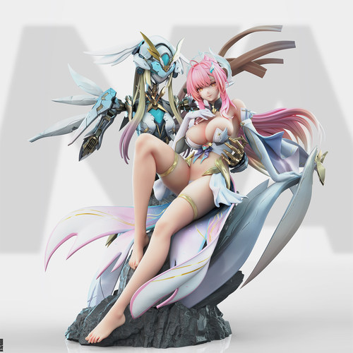 【蚊子模玩】小爱机甲手办女雕像