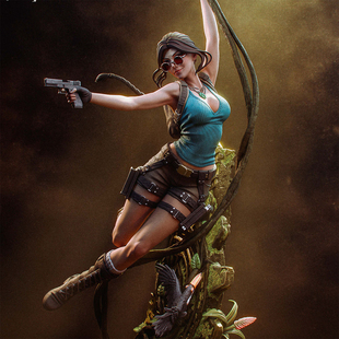 【蚊子模玩】代购定金 古墓丽影 劳拉 Singularity 手办女雕像