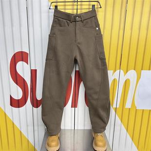 男款 美式 休闲弯刀裤 潮牌2025春季 卫裤 宽松直筒裤 青年痞帅工装 新款