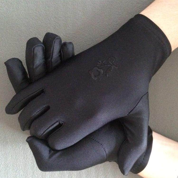 MS. EMBROIDERED SPANDEX PERFORMANCE SPRING AND SUMMER EXERCISES ELASTICITY ETIQUETTE JEWELRY DANCE SQUARE DANCE JIAMUSI BLACK AND WHITE GLOVES