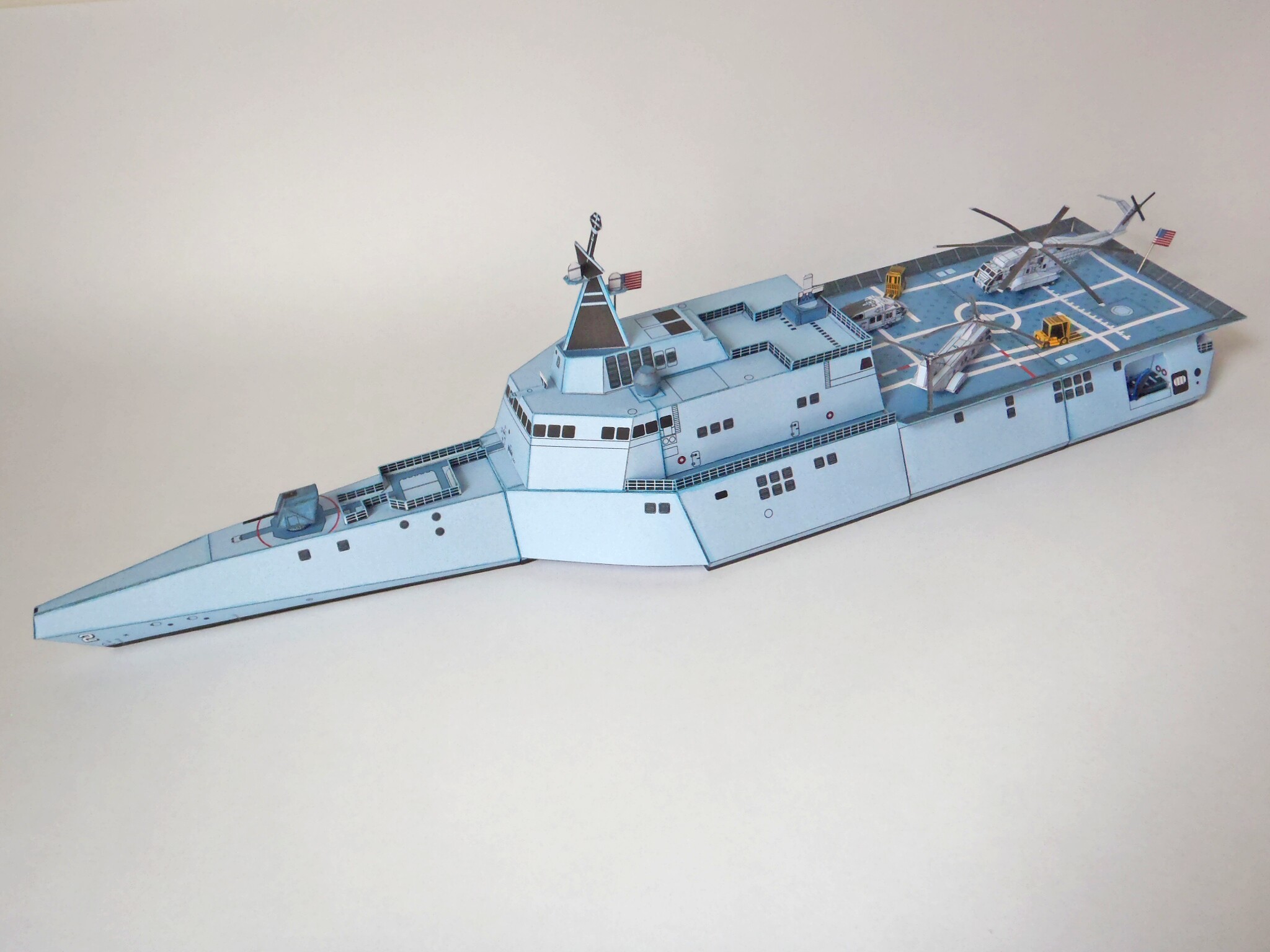 diy手工拼装立体纸模仿真美国海军独立滨海战舰3d纸模军舰艇船模