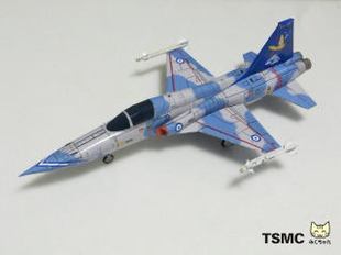 1：72美国希腊台湾空军F5战斗机3D纸模型DIY手工折纸战斗机模型