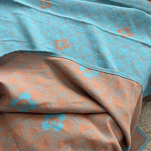 清仓处理纯棉色织提花双层纱2.5m宽布料床单被套纱布被罩全棉