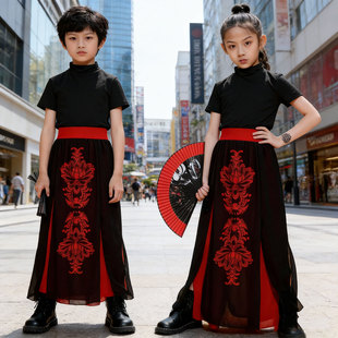 咏春吉量舞蹈演出服装男女儿童六一表演立春雪龙吟霸王别姬扇子舞