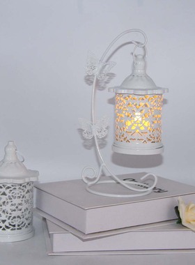 欧式铁艺镂空烛台创意蝴蝶挂钩2018新款家居日用工艺品装饰摆件