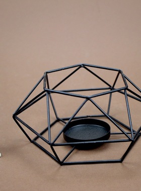 zakka杂货美式婚庆铁艺烛台创意礼品工艺品蜡烛台家居装饰摆件