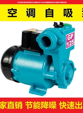 水空调专用水泵家用220v静音GP125W抽水增压泵水井单相小型自吸泵
