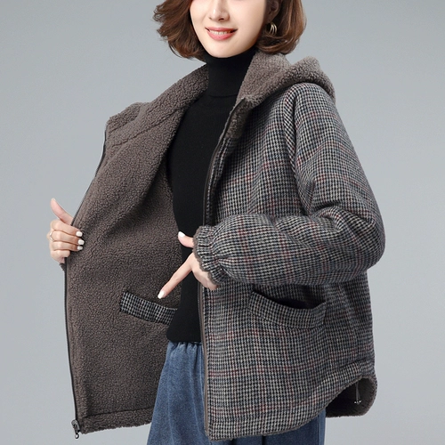 Демисезонная длинная стеганая куртка для матери, пуховик, шерстяное пальто, средней длины, в западном стиле, для среднего возраста