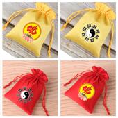 文玩袋锦囊纯红色黄色布袋子太极八卦袋子莲花佛家布袋道家布袋子