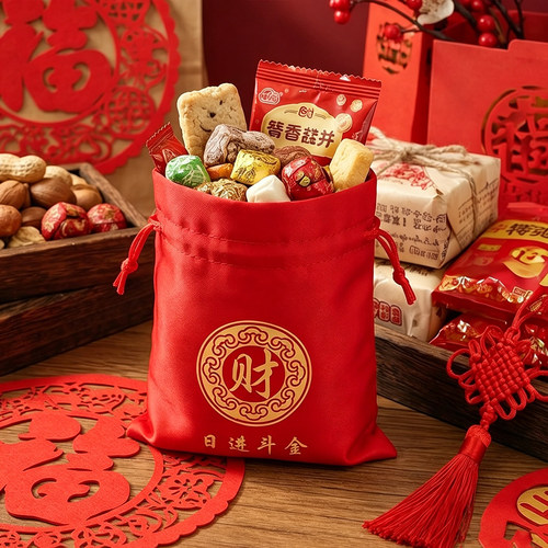 祈福袋子装贡品红色福袋招财进宝