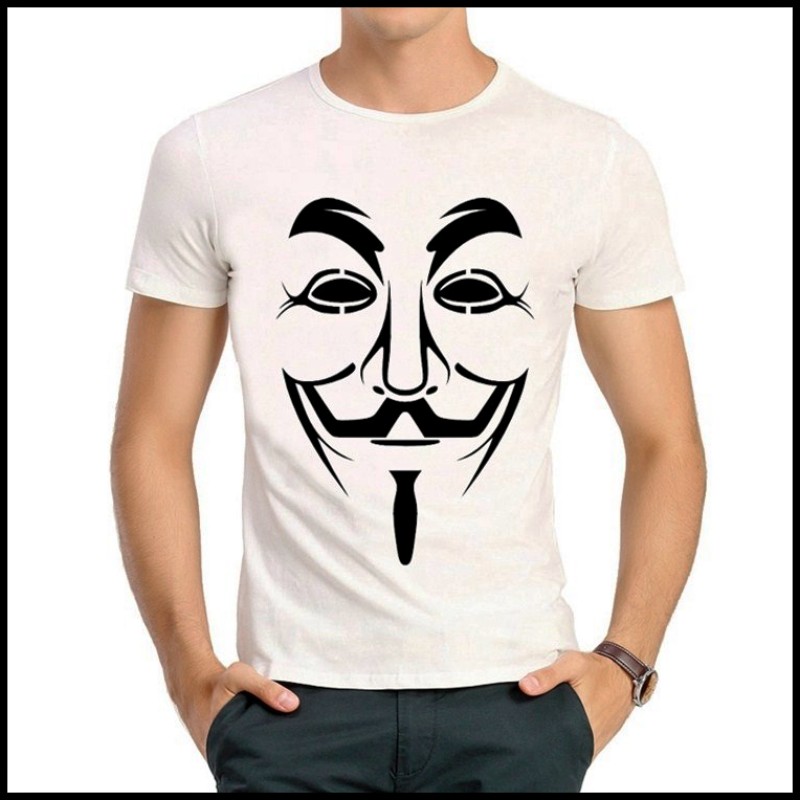 V for Vendetta T-shirt V字仇杀队 T恤 短袖 白色 T恤衫 男女