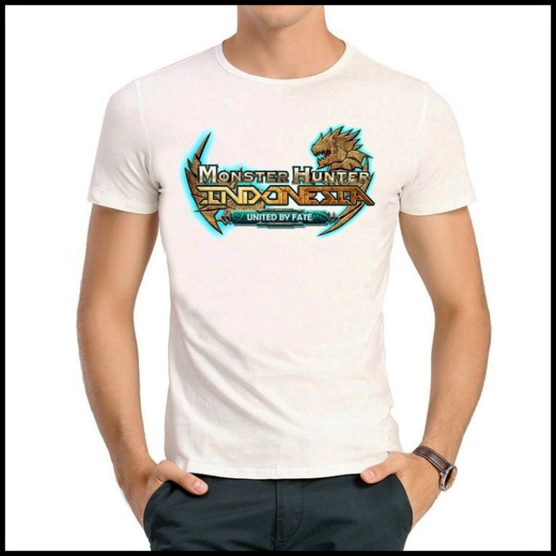Monster Hunter T-shirt 怪物猎人 T恤 白色短袖 怪物猎人 T恤