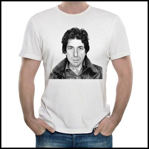 Leonard Cohen T-shirt 莱昂纳德 科恩 T恤 白色 短袖 T恤 男女