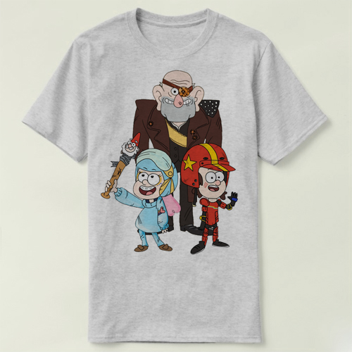 Gravity Falls 怪诞小镇 Turbo Falls   男女 Tee T-Shirt T恤