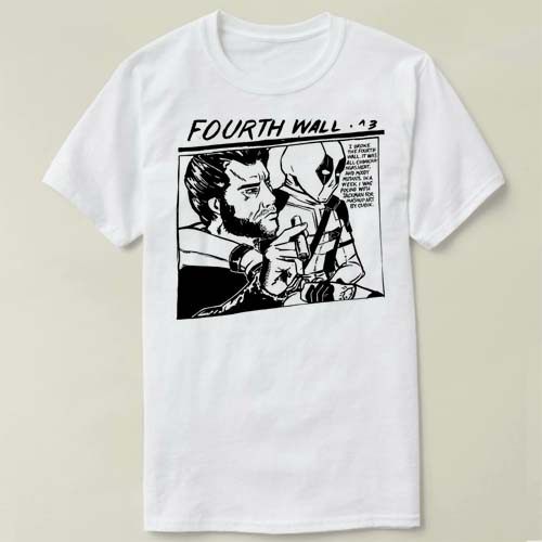 Deadpool死侍Marvel漫威Tee Shirt 定制T恤男女Fourth Wall