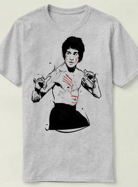Bruce Lee 李小龙 截拳道 DIY圆领  定制男女 Tee T-Shirt T恤
