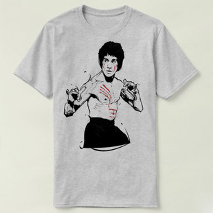 Bruce Lee 李小龙 截拳道 DIY圆领  定制男女 Tee T-Shirt T恤