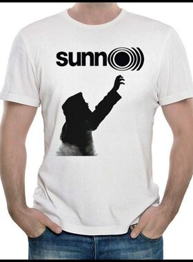 Sunn O))) T-shirt 乐队 Sunn O))) T恤 白色 短袖 T恤衫 男女