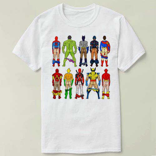 Super Hero Butts  个性 定制 半袖 文化衫 DIY Tee T-Shirt T恤