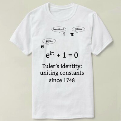 Euler identity uniting constants sind 1748 T-Shirt T恤 衣服