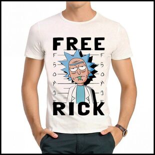 shirt 白色T恤 and Free 欧美 Morty T恤 Rick 瑞克和莫蒂
