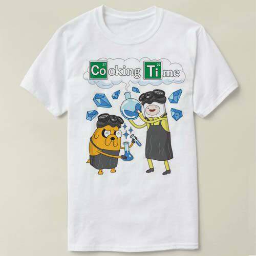 Breaking Bad Adventure Time 探险活宝绝命毒师DIY Shirt T恤