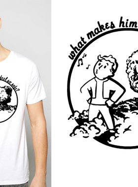 Fallout 4 vault boy辐射4T-Shirt男女T恤班服定制TEE圆领 12