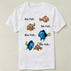 Fish Blue Shirt 生物 T恤 One 定制男女Tee Biology fish