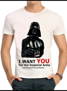 Star Wars T-shirt 星球大战 T恤 白色短袖 达斯维达 尤达大师T恤