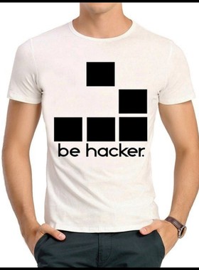 Anonymouse T-shirt Be hacker 骇客 黑客 T恤 白色 T恤 潮流 T恤