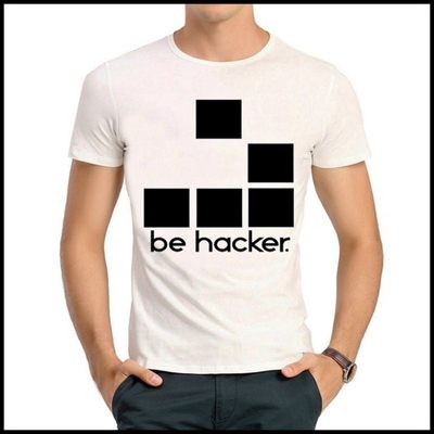 Anonymouse T-shirt Be hacker 骇客 黑客 T恤 白色 T恤 潮流 T恤