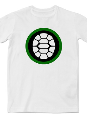 经典卡通忍者神龟之绿色龟壳休闲短袖T恤动漫周边文化衫男女同款