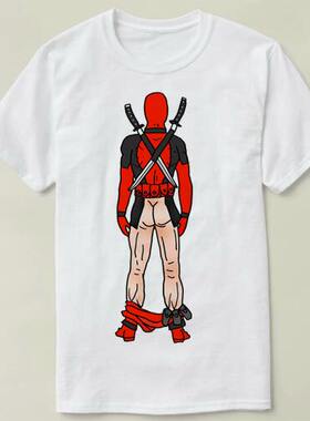 Deadpool butt   个性 定制 衣服 文化衫 DIY Tee T-Shirt T恤