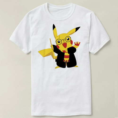 Harry Potter Pikachu 哈利波特Tee Shirt圆领 定制T恤男女