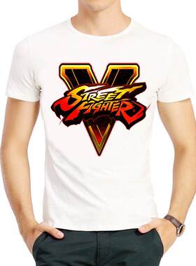 街头霸王T恤游戏街霸短袖白色联名衣服男女Street Fighter tshirt
