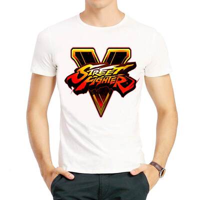 街头霸王T恤游戏街霸短袖白色联名衣服男女Street Fighter tshirt