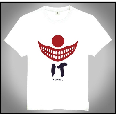 Stephen King's It T-shirt 白色 电影 小丑回魂 T恤 欧美潮流T恤