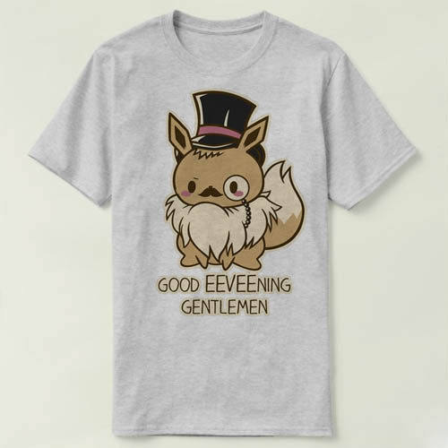 Good EEVEE-ning Gentlmen EEVEE 伊布 pokemon  DIY T-Shirt T恤