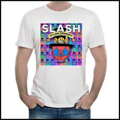 Slash T-shirt 索尔 哈德森 T恤 潮流 白色 短袖 摇滚 T恤 男女