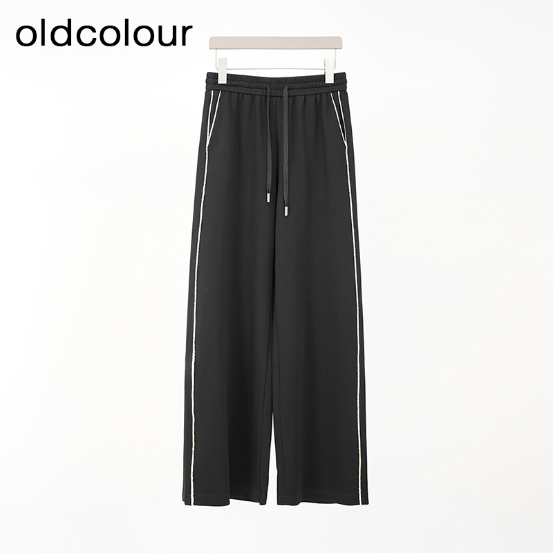 oldcolour欧珂商场同款时尚宽松高腰休闲运动长裤女Q130708A1