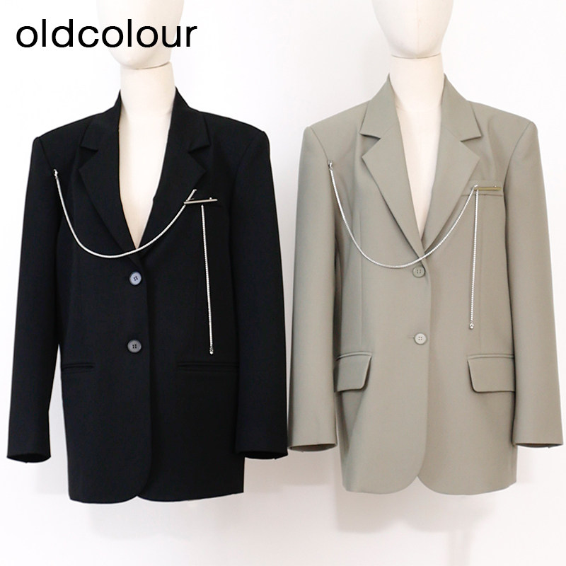 oldcolour2023春新款高级气质设计感宽松显瘦西装外套女P11048171
