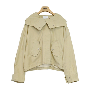 oldcolour休闲简约风衣春季新款绿色直筒显瘦设计感短款外套女